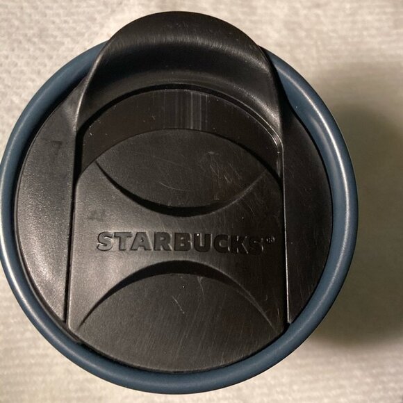STARBUCKS Dark Blue  Ceramic Travel Tumbler Mug - Picture 3 of 5